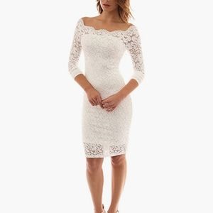New - White Lace Off the shoulder Dress